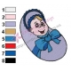 Baby in Swaddle Embroidery Design